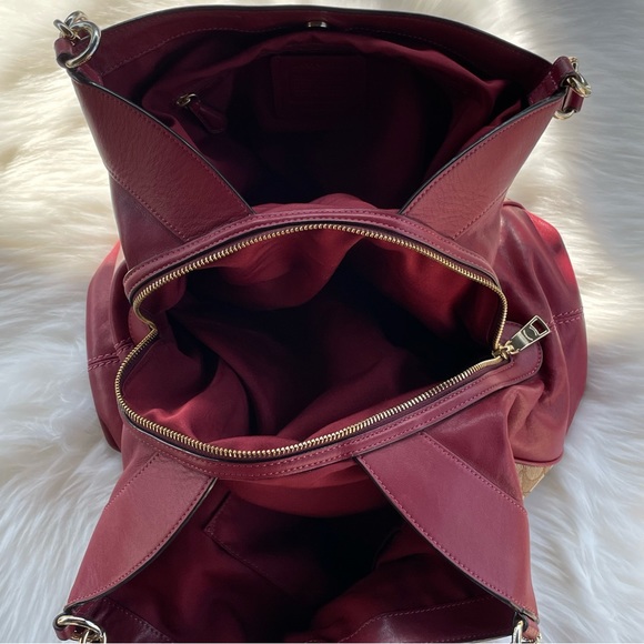 Coach Signature Jacquard Leather Lexy Shoulder Handbag F27579. Twilly included - Picture 8 of 17